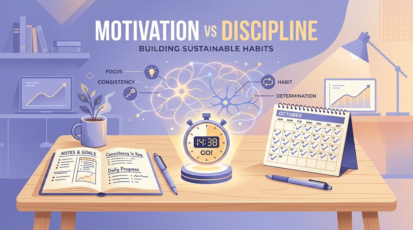 Motivation vs Discipline: building sustainable study habits and routines